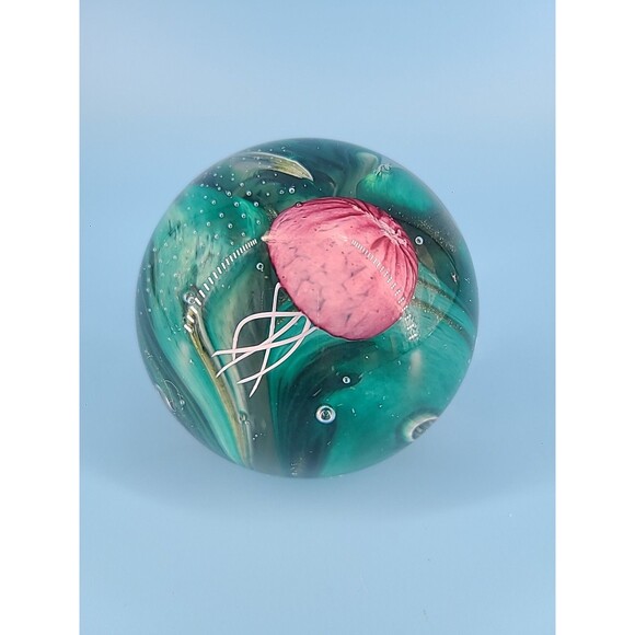 2009 Glass Eye Studio Phantom of the Sea Blown Glass Paperweight